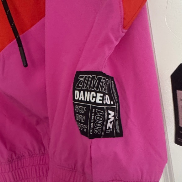 Zumba Fitness Black, Red, and Pink Women's Hoodie - Picture 3 of 6